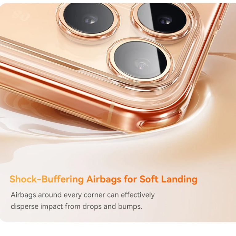 Luxury iPhone Case — Magnetic MagSafe Clear PC+TPU Wireless-Charging Cover, Shockproof, Anti-Fingerprint, Half-Wrapped Protection