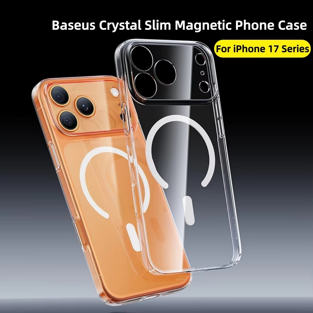 Luxury iPhone Case — Magnetic MagSafe Clear PC+TPU Wireless-Charging Cover, Shockproof, Anti-Fingerprint, Half-Wrapped Protection