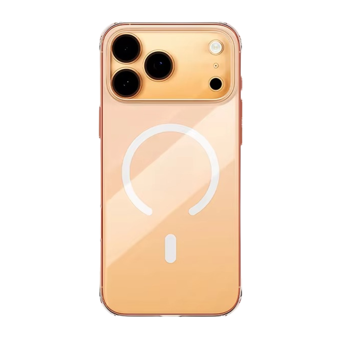 Luxury iPhone Case — Magnetic MagSafe Clear PC+TPU Wireless-Charging Cover, Shockproof, Anti-Fingerprint, Half-Wrapped Protection