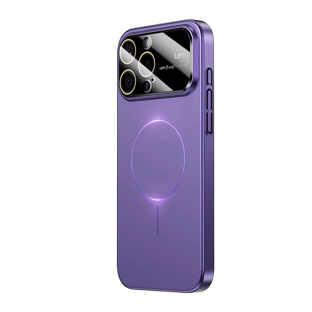Luxury iPhone Case — Matte Magnetic MagSafe Camera Protection with Shockproof Hard Thin Cover, Anti-Fingerprint, Anti-Scratch, Dustproof Non-Slip Bumper