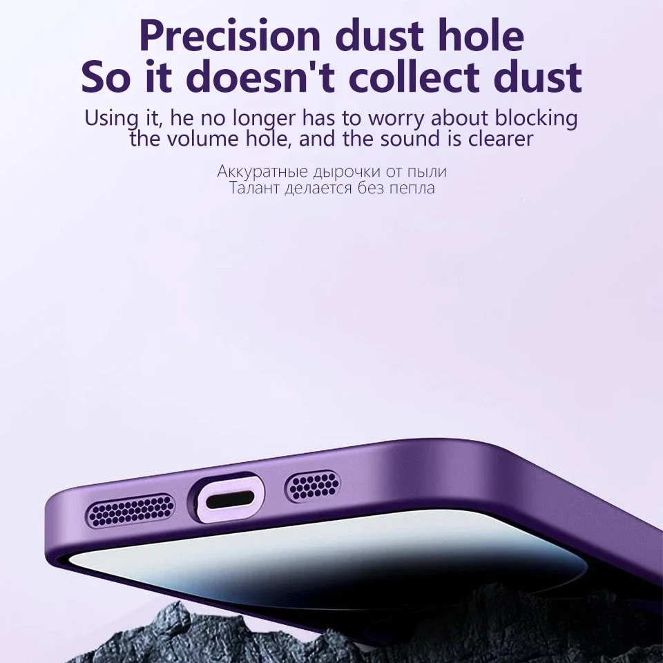 Luxury iPhone Case — Matte Magnetic MagSafe Wireless-Charging Cover with Lens Protection, Shockproof, Anti-Fingerprint, Anti-Scratch, Dustproof Full Coverage Design