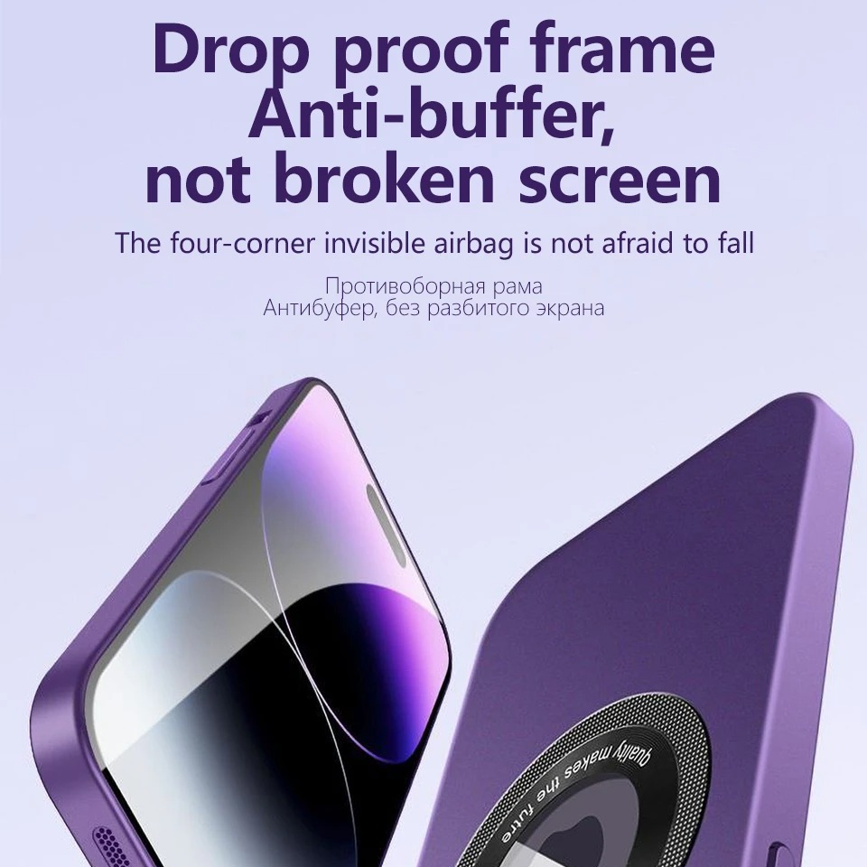 Luxury iPhone Case — Matte Magnetic MagSafe Wireless-Charging Cover with Lens Protection, Shockproof, Anti-Fingerprint, Anti-Scratch, Dustproof Full Coverage Design