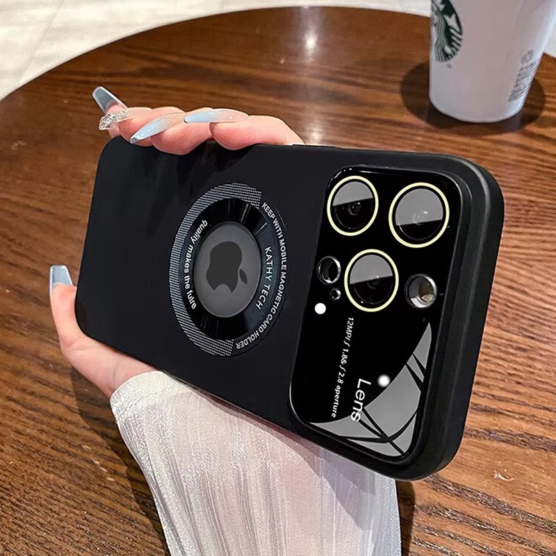 Luxury iPhone Case — Matte Magnetic MagSafe Wireless-Charging Cover with Lens Protection, Shockproof, Anti-Fingerprint, Anti-Scratch, Dustproof Full Coverage Design