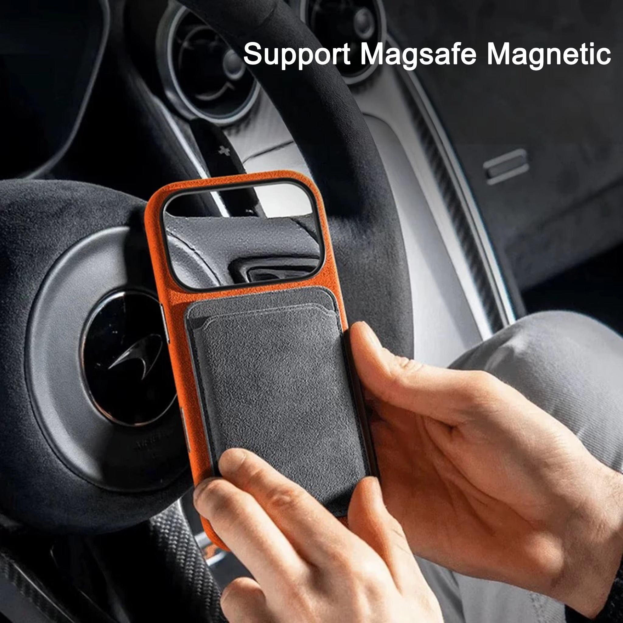 Luxury iPhone Case — Shockproof Flannel Texture Cover with TPU Anti-Scratch Back, Non-Slip Grip and Dustproof Slim Tough Protection