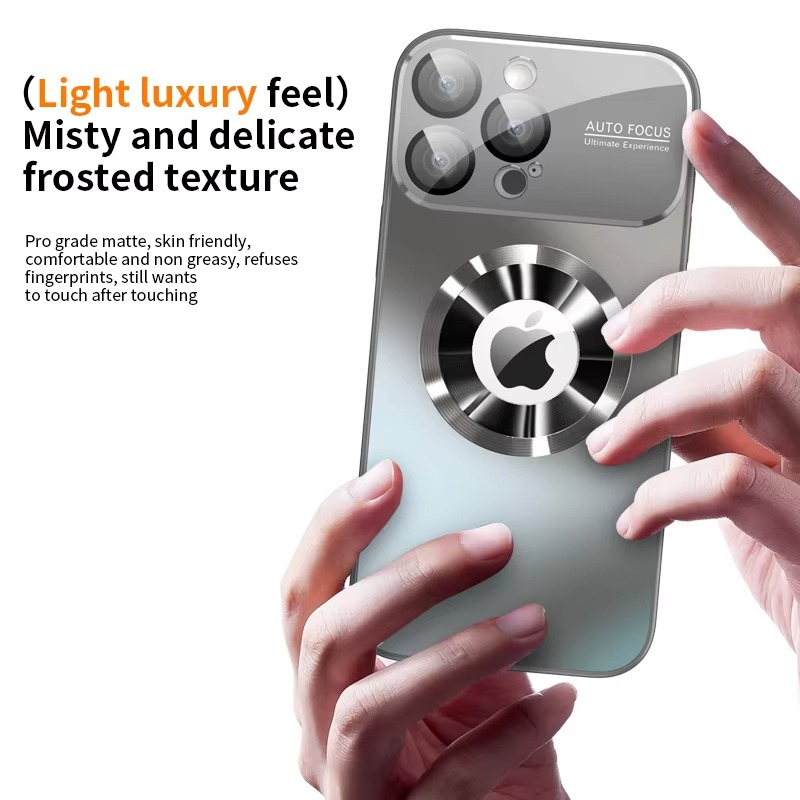 Luxury iPhone Case — Titanium Metallic Matte Magnetic MagSafe Compatible Cover with Lens Protection, Anti-Fingerprint, Anti-Scratch, Dustproof, Lightweight Design