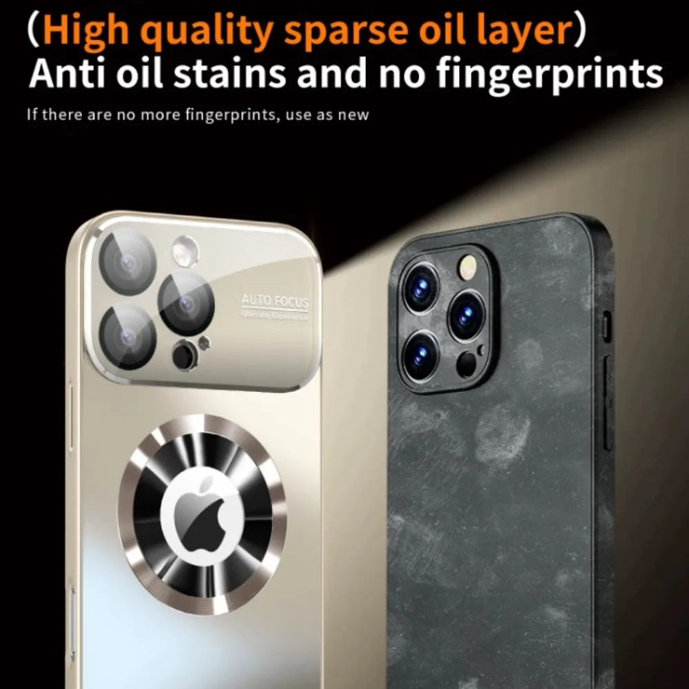 Luxury iPhone Case — Titanium Metallic Matte Magnetic MagSafe Compatible Cover with Lens Protection, Anti-Fingerprint, Anti-Scratch, Dustproof, Lightweight Design
