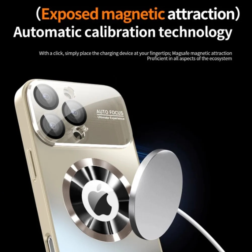 Luxury iPhone Case — Titanium Metallic Matte Magnetic MagSafe Compatible Cover with Lens Protection, Anti-Fingerprint, Anti-Scratch, Dustproof, Lightweight Design