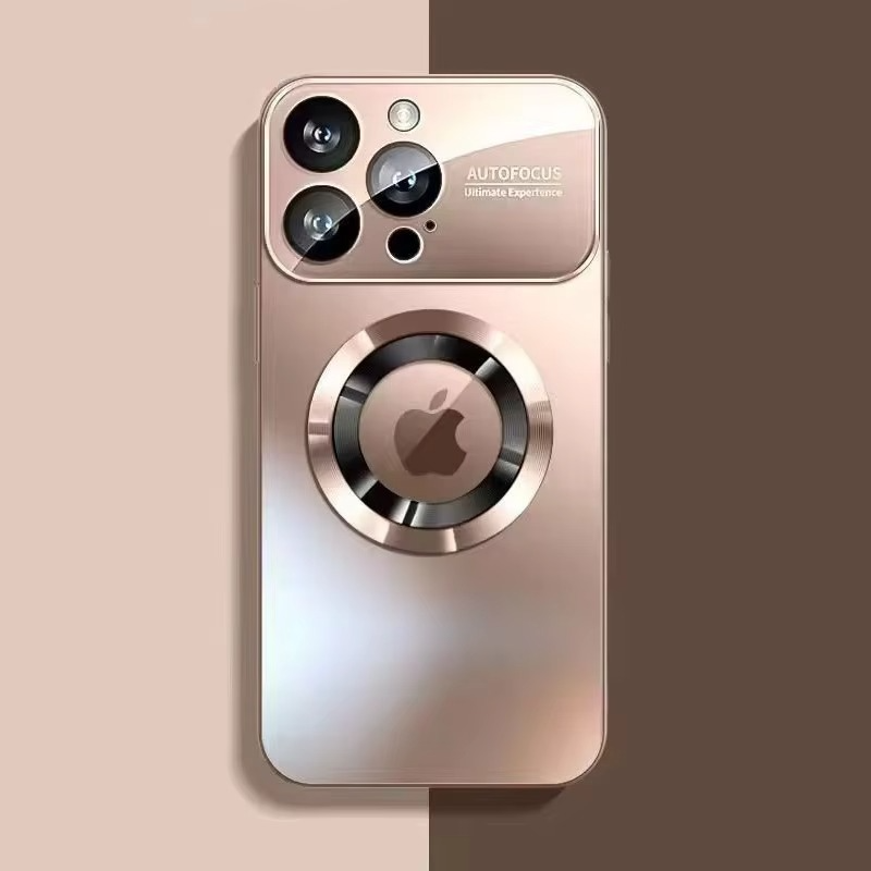 Luxury iPhone Case — Titanium Metallic Matte Magnetic MagSafe Compatible Cover with Lens Protection, Anti-Fingerprint, Anti-Scratch, Dustproof, Lightweight Design