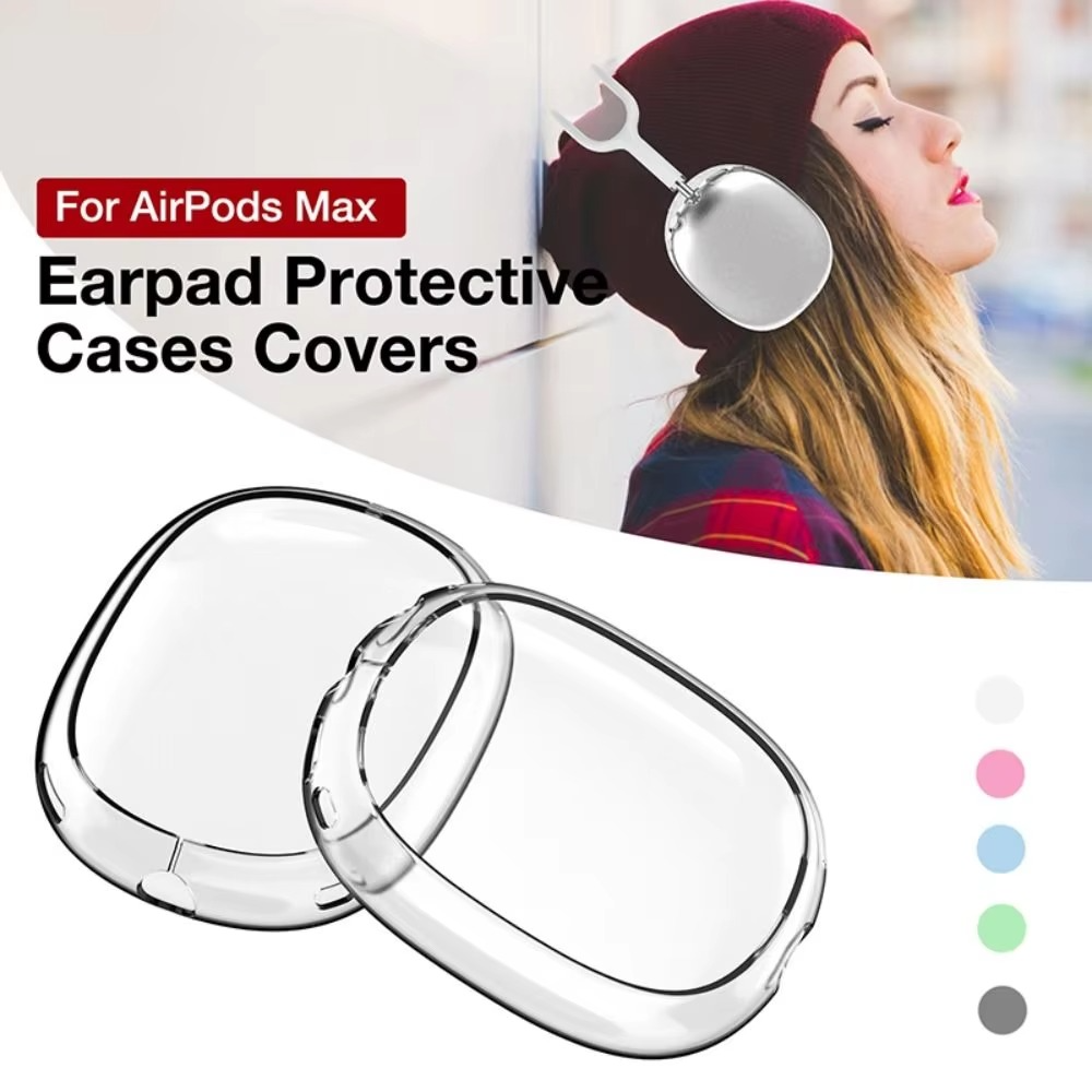 Luxury Transparent TPU AirPods Max Case – Soft Anti-Scratch Protective Cover Sleeve Accessories