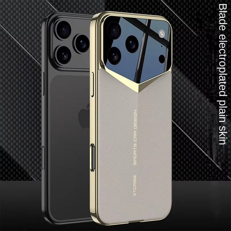 Luxury iPhone Case — Ultra-Thin Leather Shock-Resistant Slim Cover with Raised Camera Lens Protection and Anti-Fingerprint Finish