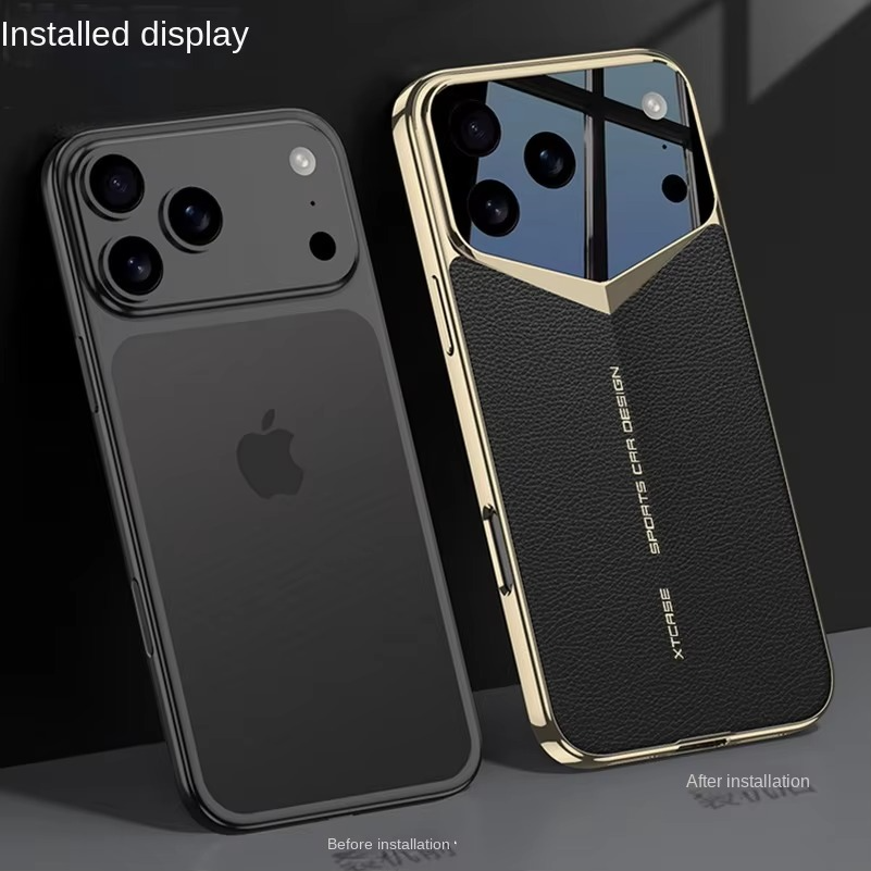 Luxury iPhone Case — Ultra-Thin Leather Shock-Resistant Slim Cover with Raised Camera Lens Protection and Anti-Fingerprint Finish