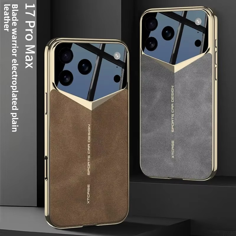Luxury iPhone Case — Ultra-Thin Leather Shock-Resistant Slim Cover with Raised Camera Lens Protection and Anti-Fingerprint Finish