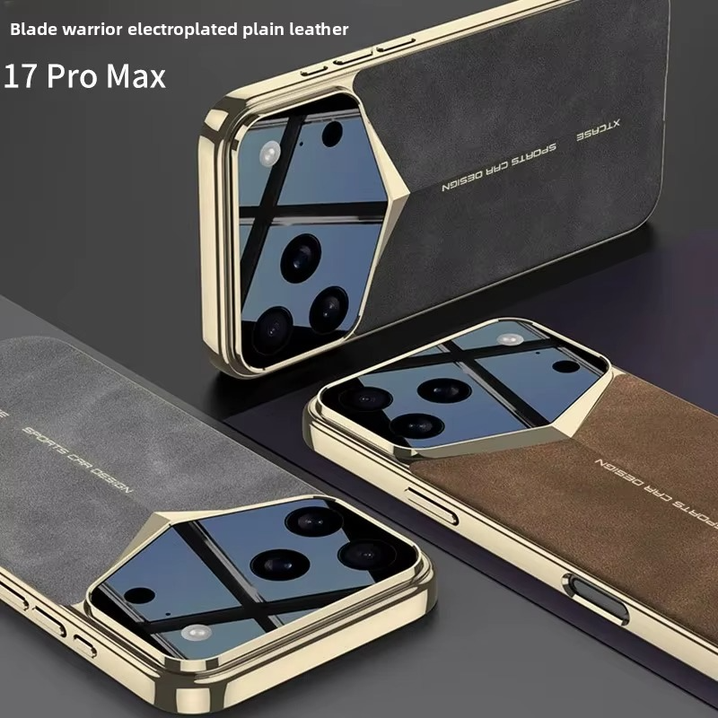 Luxury iPhone Case — Ultra-Thin Leather Shock-Resistant Slim Cover with Raised Camera Lens Protection and Anti-Fingerprint Finish