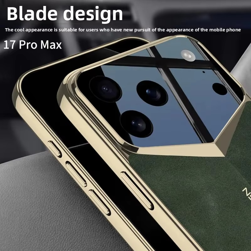 Luxury iPhone Case — Ultra-Thin Leather Shock-Resistant Slim Cover with Raised Camera Lens Protection and Anti-Fingerprint Finish