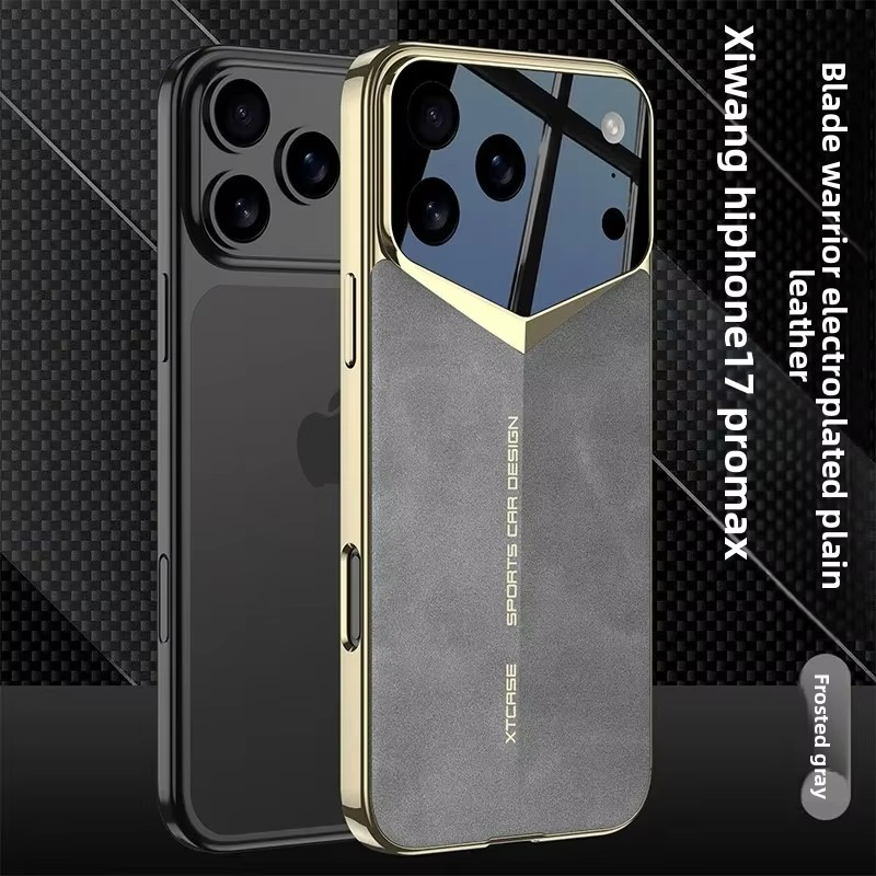 Luxury iPhone Case — Ultra-Thin Leather Shock-Resistant Slim Cover with Raised Camera Lens Protection and Anti-Fingerprint Finish