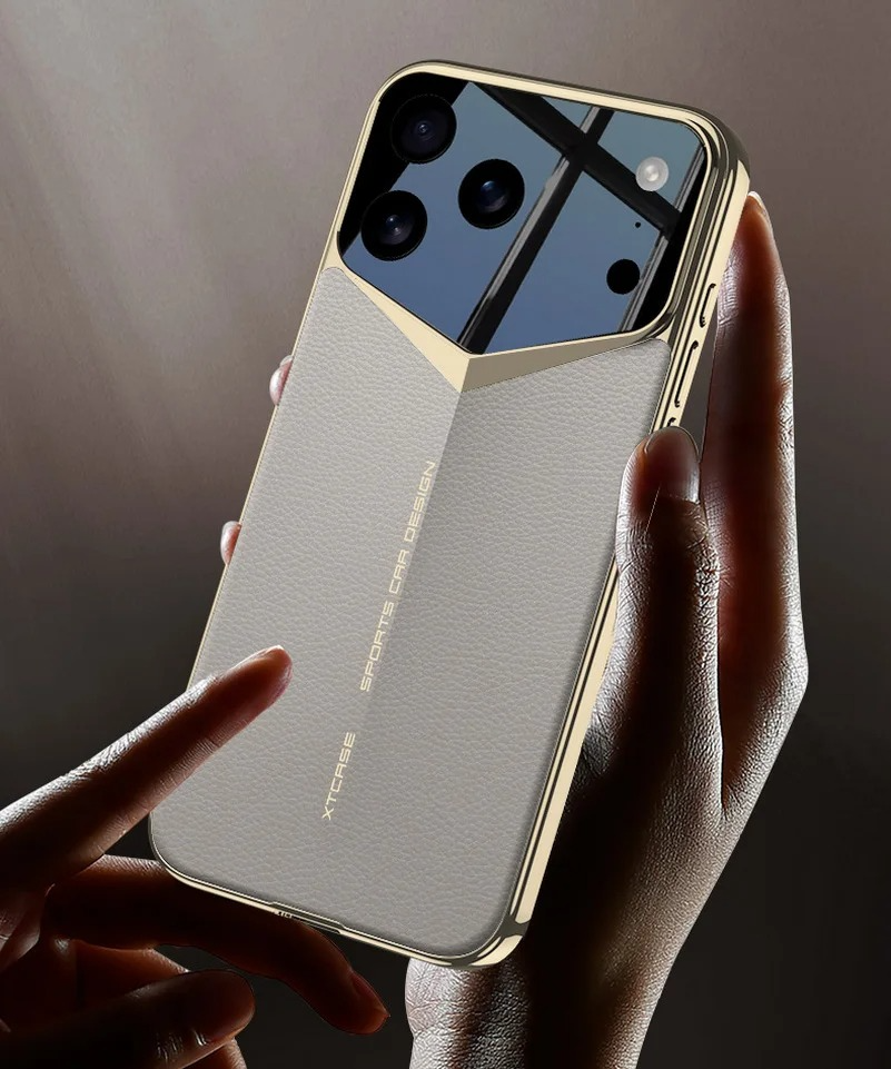 Luxury iPhone Case — Ultra-Thin Leather Shock-Resistant Slim Cover with Raised Camera Lens Protection and Anti-Fingerprint Finish