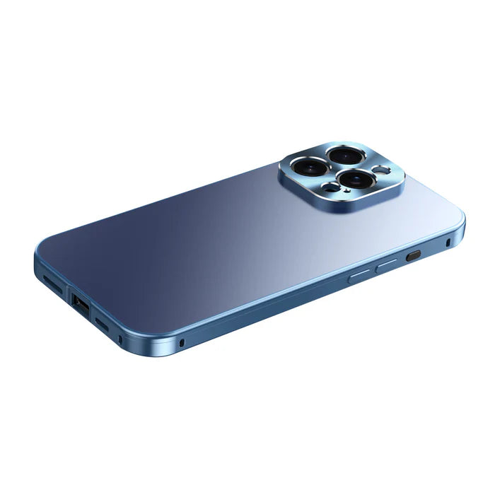 Luxury iPhone Case MagSafe Compatible Shockproof Camera Lens Protection — Matte Titanium Alloy Frame, Magnetic Slim Cover, Anti-Fingerprint, Drop Resistant