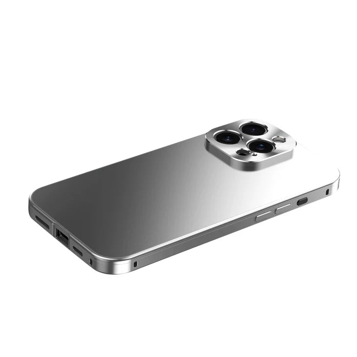 Luxury iPhone Case MagSafe Compatible Shockproof Camera Lens Protection — Matte Titanium Alloy Frame, Magnetic Slim Cover, Anti-Fingerprint, Drop Resistant