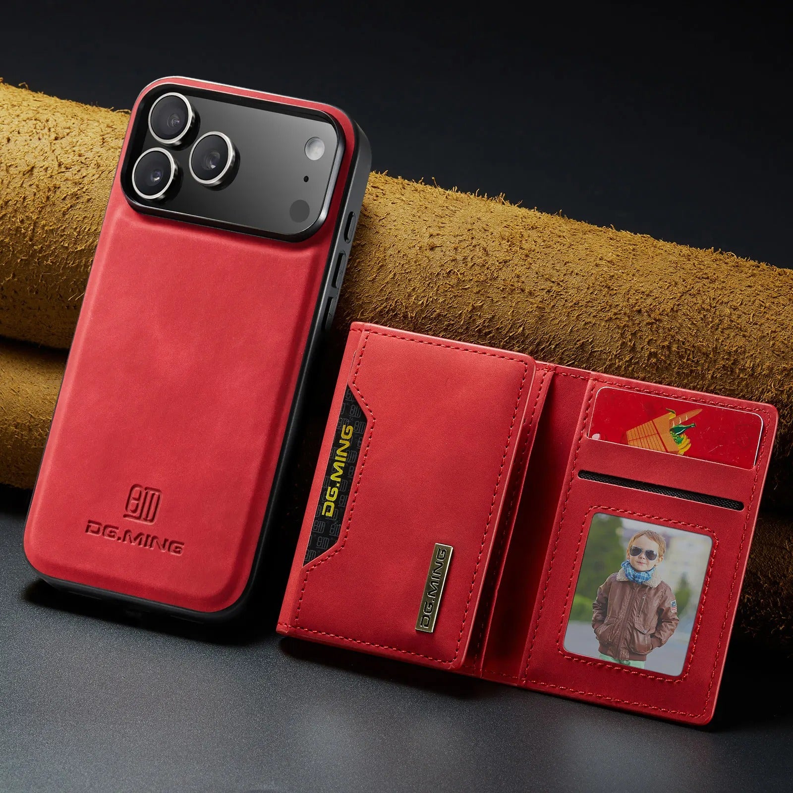 Luxury iPhone Case — 2-in-1 Detachable Magnetic Leather Wallet Cover with Card Holder Pocket, Shockproof Protection and Slim Business Design