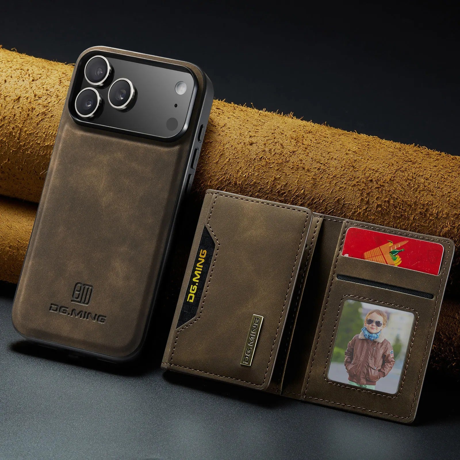Luxury iPhone Case — 2-in-1 Detachable Magnetic Leather Wallet Cover with Card Holder Pocket, Shockproof Protection and Slim Business Design
