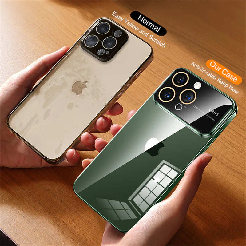 Luxury iPhone Case MagSafe Compatible Clear Back Cover — Soft TPU Plating, Magnetic Wireless Charging, Slim Shockproof Design, Scratch-Resistant Protection