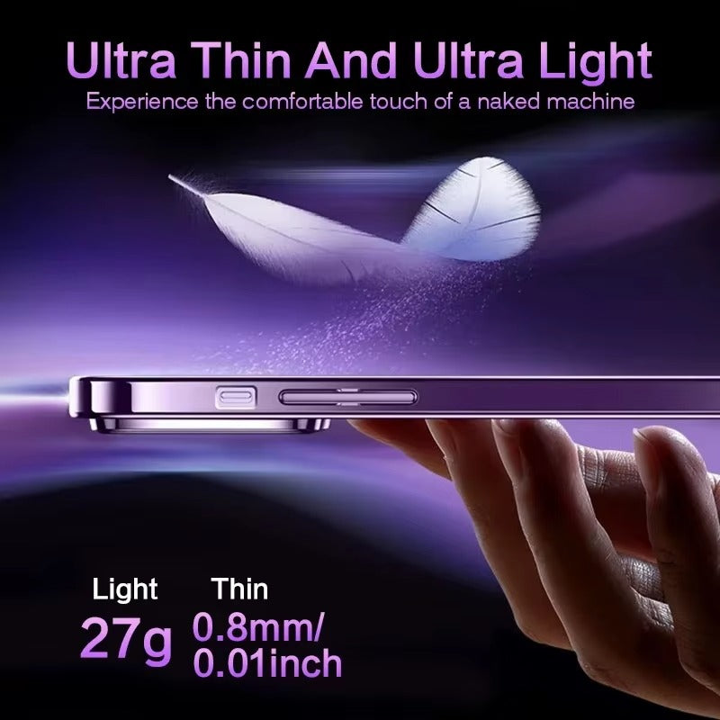 Luxury iPhone Case MagSafe Compatible Clear Back Cover — Soft TPU Plating, Magnetic Wireless Charging, Slim Shockproof Design, Scratch-Resistant Protection