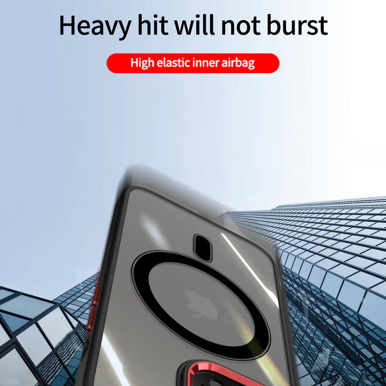 Luxury iPhone Case MagSafe Compatible Clear Cover — Transparent Acrylic Back with Soft TPU Frame, Magnetic Wireless Charging, Shockproof Anti-Fingerprint Design