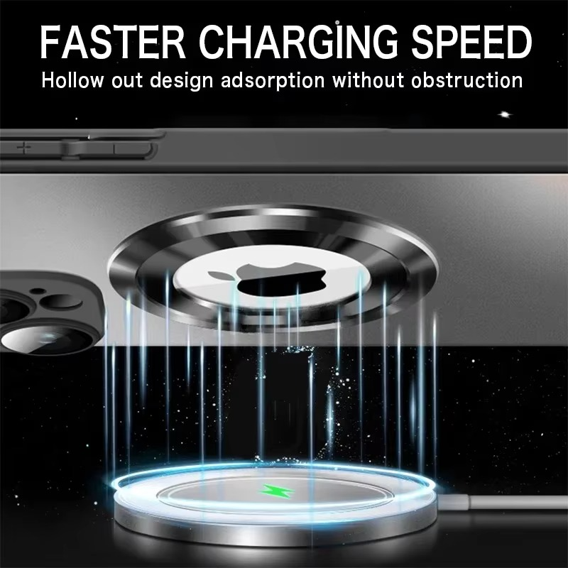 Luxury iPhone Case MagSafe Compatible Matte Cover — Magnetic Shockproof Design with Camera Protection, Wireless Charging Support, Slim Anti-Fingerprint Finish