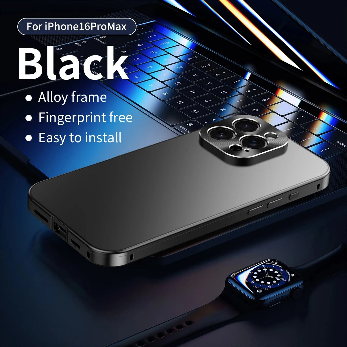 Luxury iPhone Case MagSafe Compatible Shockproof Camera Lens Protection — Matte Titanium Alloy Frame, Magnetic Slim Cover, Anti-Fingerprint, Drop Resistant