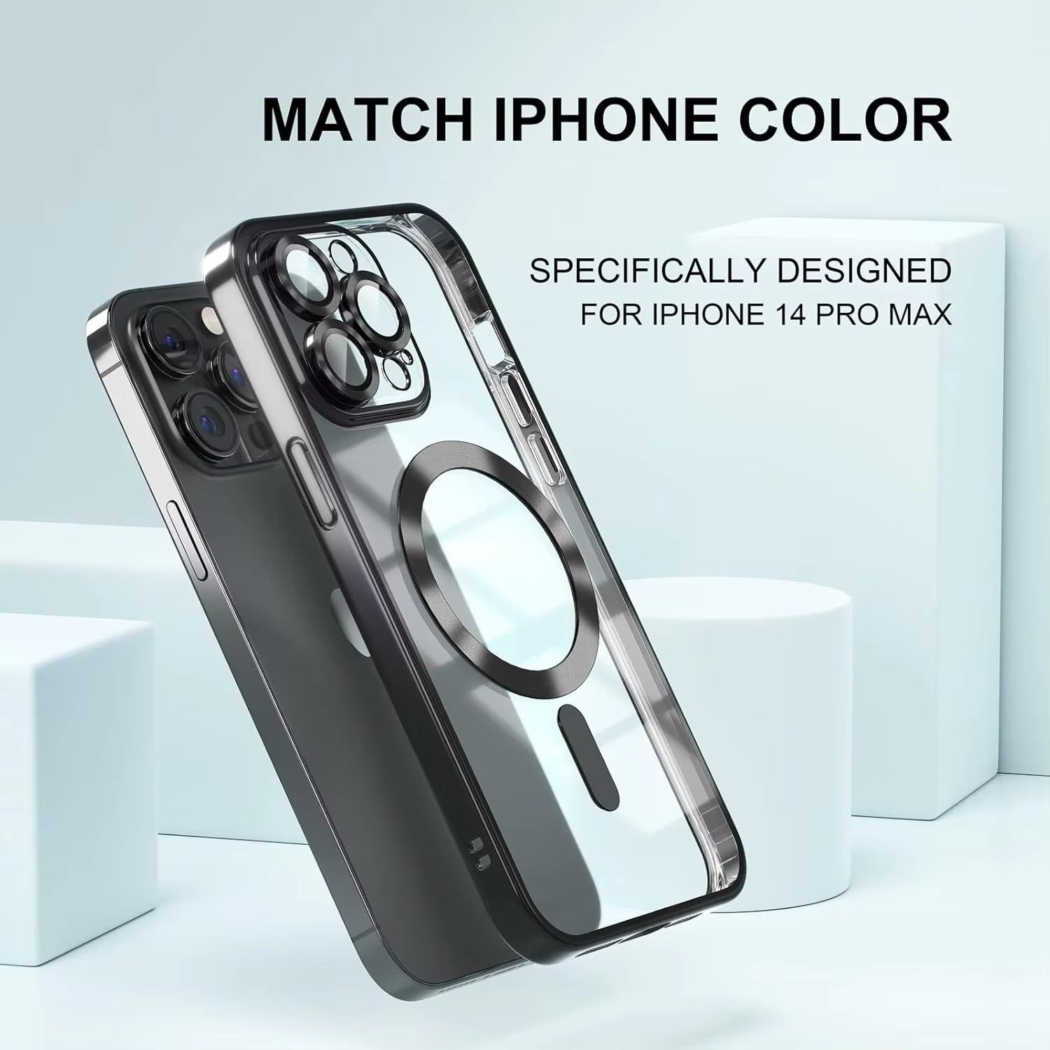 Luxury iPhone Case MagSafe Compatible — Magnetic Plating Cover, Transparent, Shockproof, Anti-Fingerprint, Anti-Scratch, Dustproof, Wireless Charging
