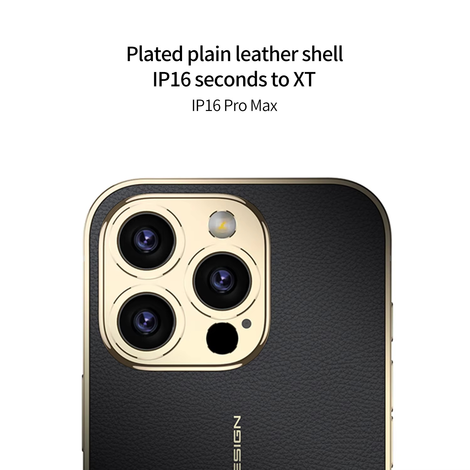 Luxury iPhone Case Plating Leather Back Cover — Full Lens Protection, Shockproof Anti-Fingerprint Scratch-Resistant Slim Design