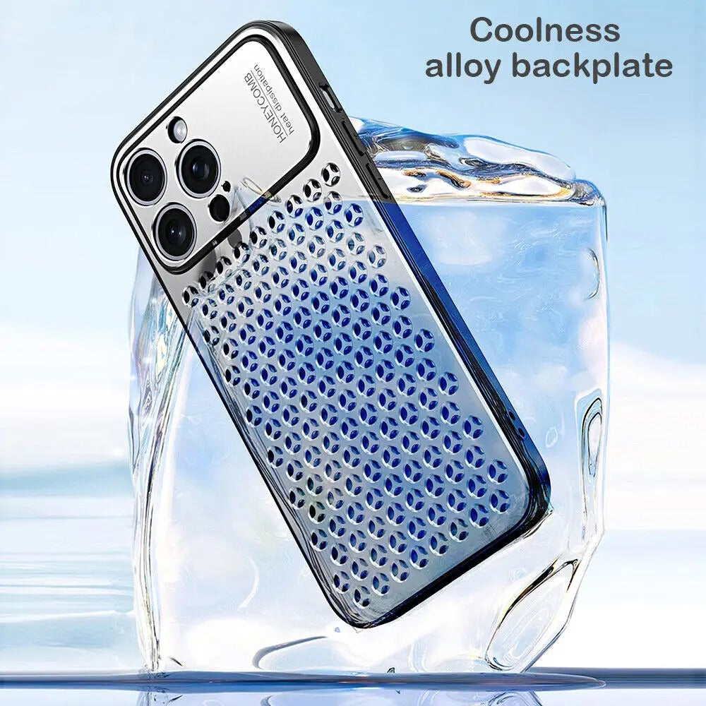 Luxury iPhone Case — Aluminum Alloy Metal Breathable Back Cover with Anti-Fingerprint & Scratch-Resistant Protection