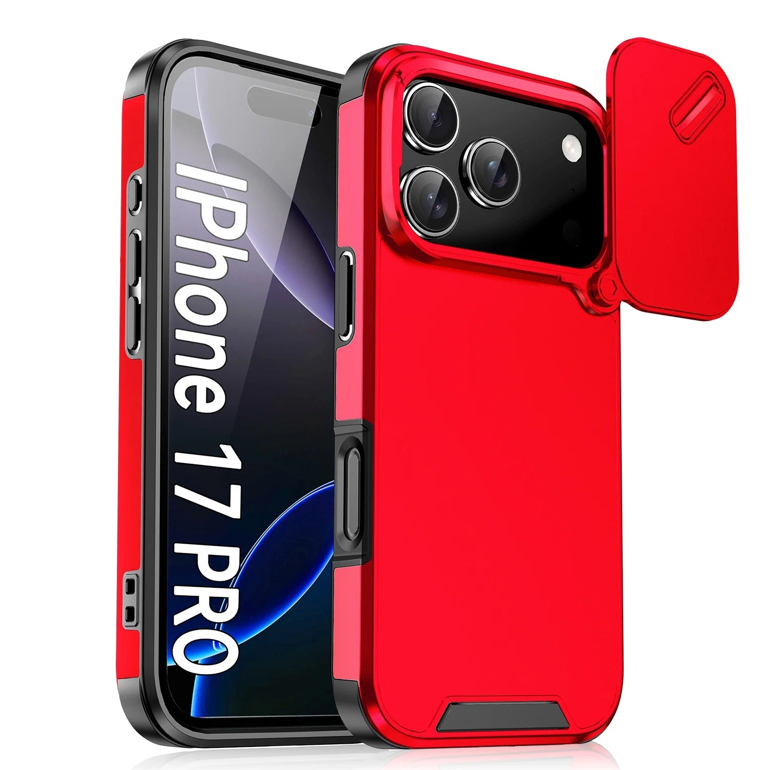 Luxury iPhone Case — Anti-Collision Shockproof Slide Camera Protective Cover with PC+TPU Durable Design