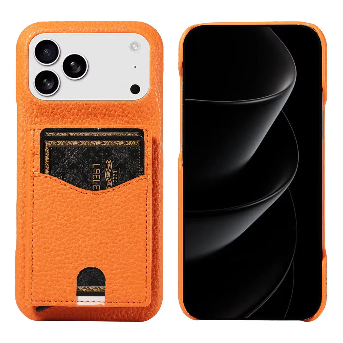 Luxury iPhone Case — Automatic Card Ejection PU Leather Cover, Shockproof Protection, Multi-Function Wallet Design