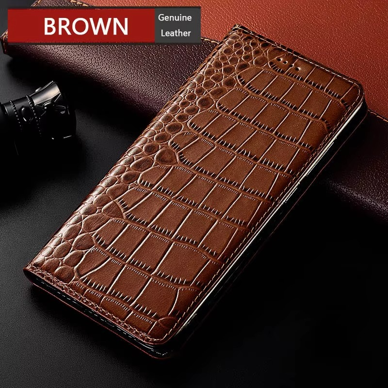 Luxury iPhone Case — Business Flip Wallet Genuine Leather Cover with Kickstand, Magnetic Full-Protection Design & Anti-Scratch Non-Slip Finish