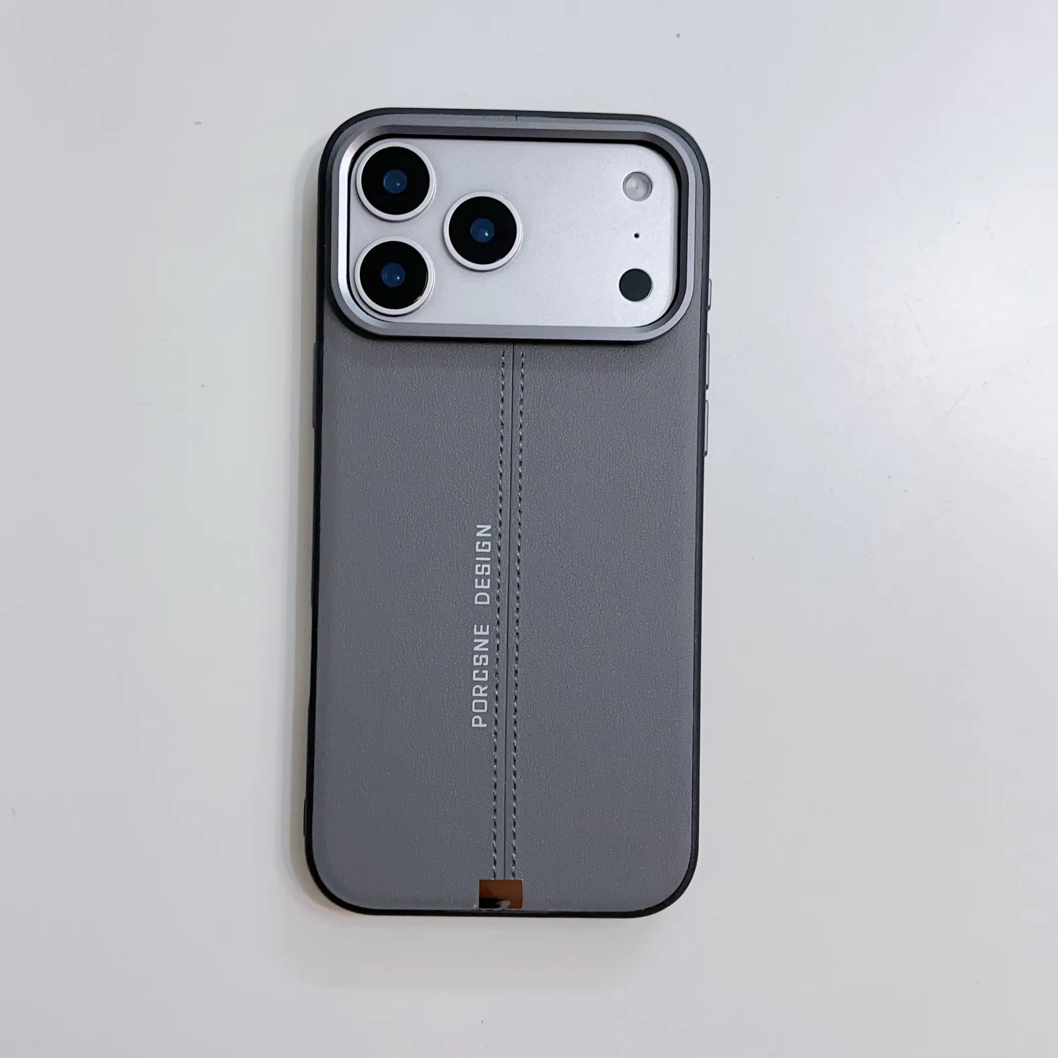 Luxury iPhone Case — Business Leather MagSafe Magnetic Cover with Anti-Fall Protection, Metal Buttons & Premium Durable Design