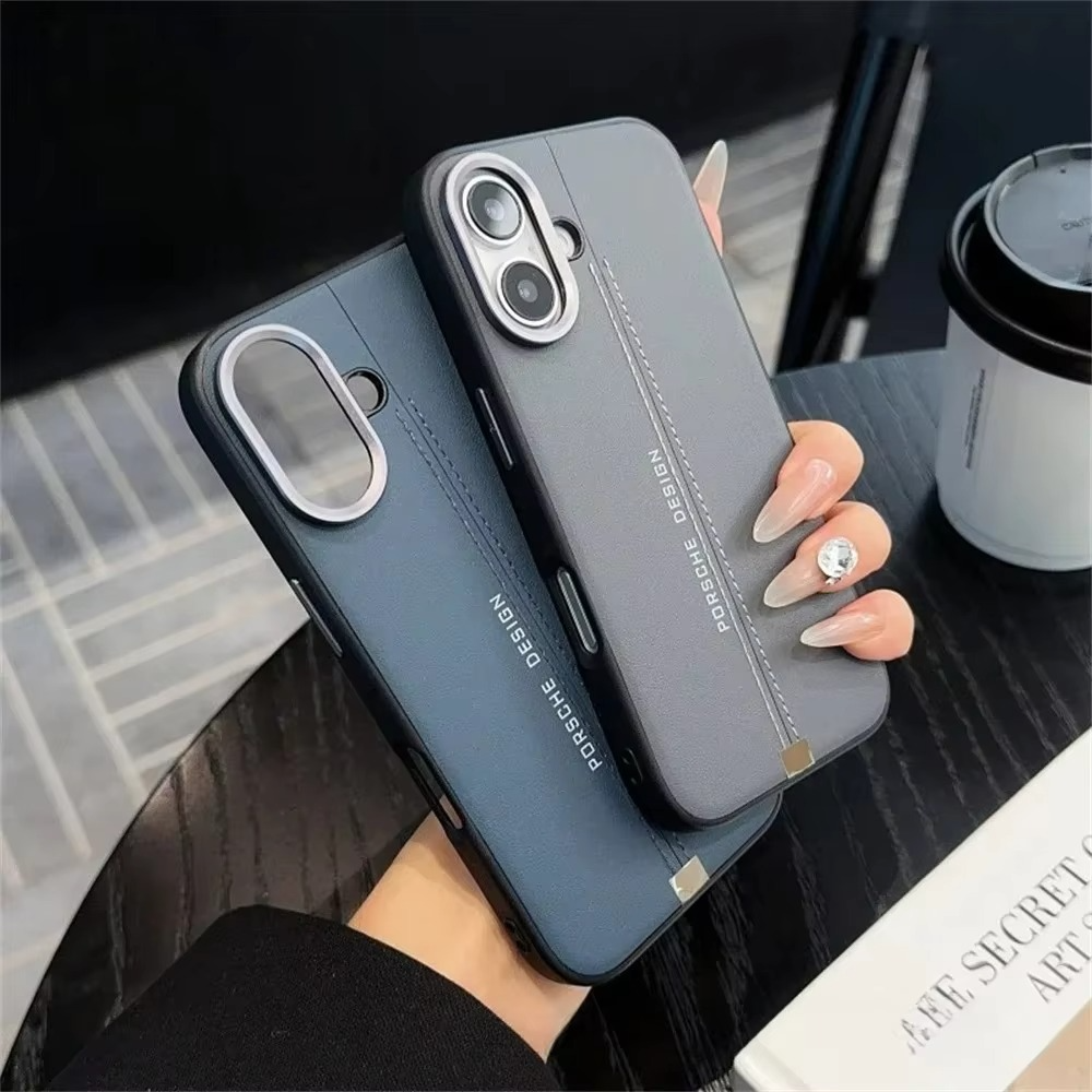 Luxury iPhone Case — Business Leather MagSafe Magnetic Cover with Anti-Fall Protection, Metal Buttons & Premium Durable Design