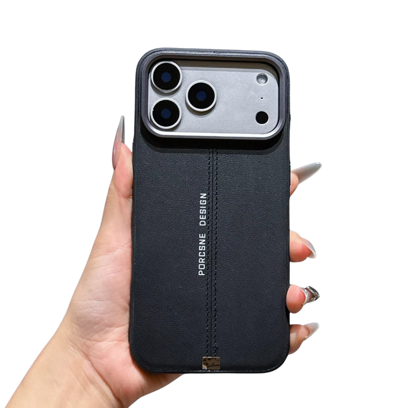 Luxury iPhone Case — Business Leather MagSafe Magnetic Cover with Anti-Fall Protection, Metal Buttons & Premium Durable Design