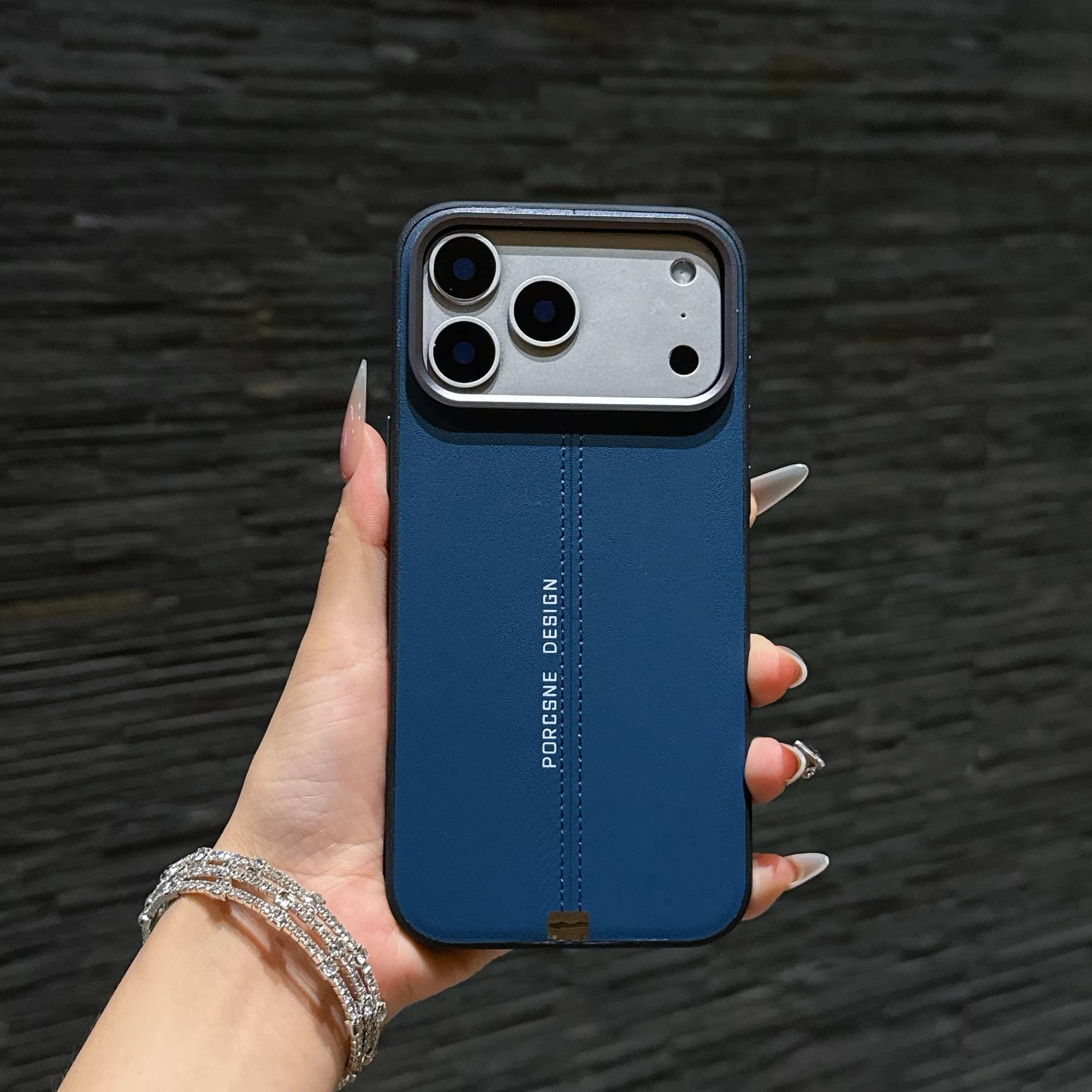 Luxury iPhone Case — Business Leather MagSafe Magnetic Cover with Anti-Fall Protection, Metal Buttons & Premium Durable Design