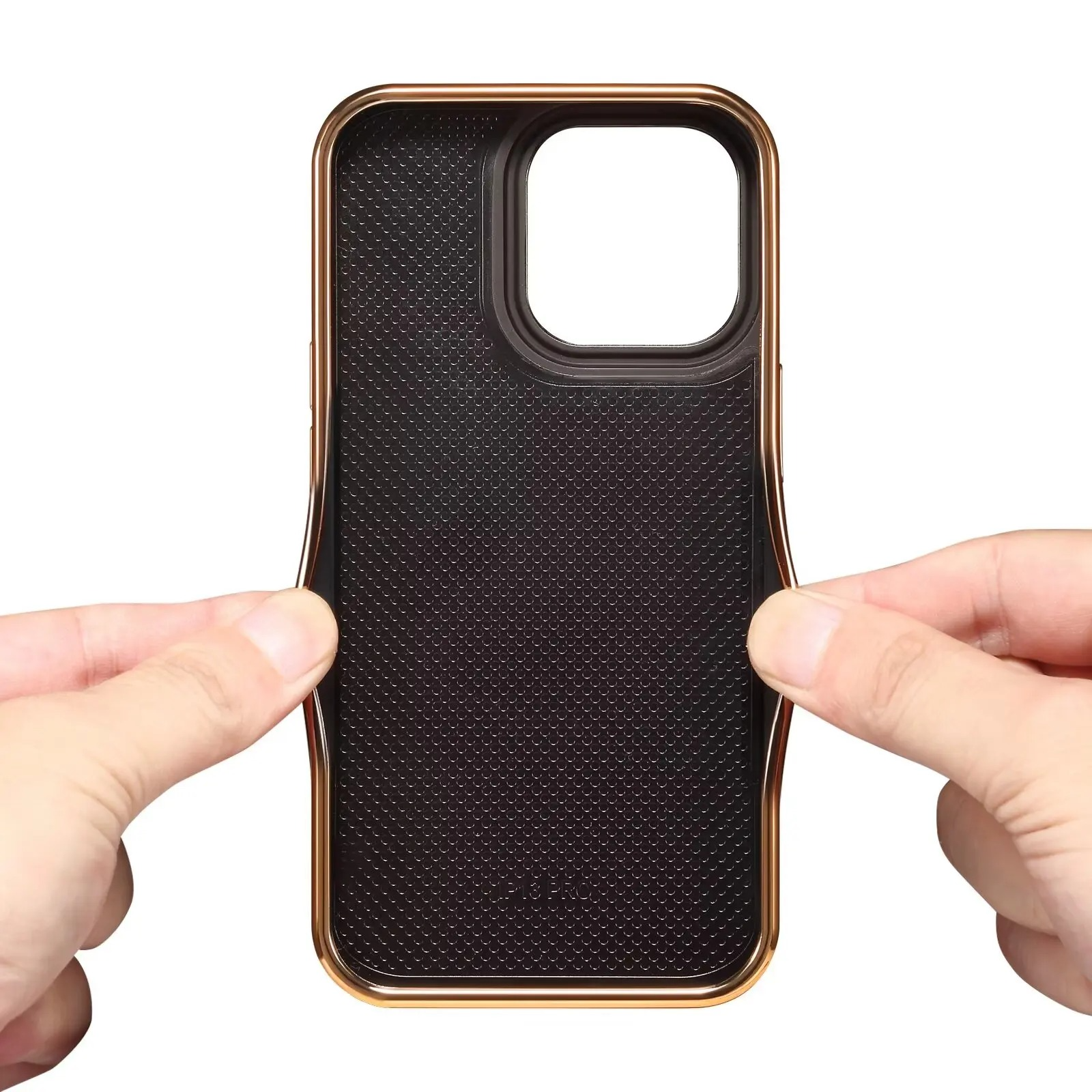 Luxury iPhone Case — Cowhide Electroplated Leather Cover with Heat-Resistant Skin-Friendly Finish & Non-Slip Premium Design
