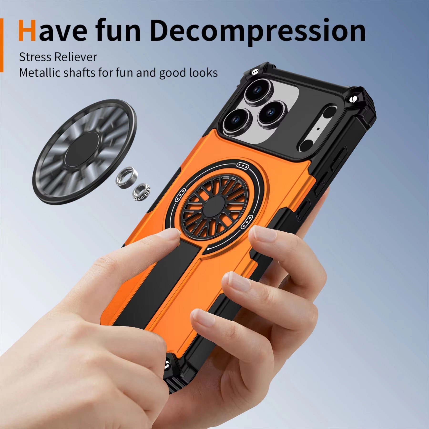 Luxury iPhone Case — Heavy-Duty Rugged Armor Magnetic MagSafe Wireless Charging Bracket Cover