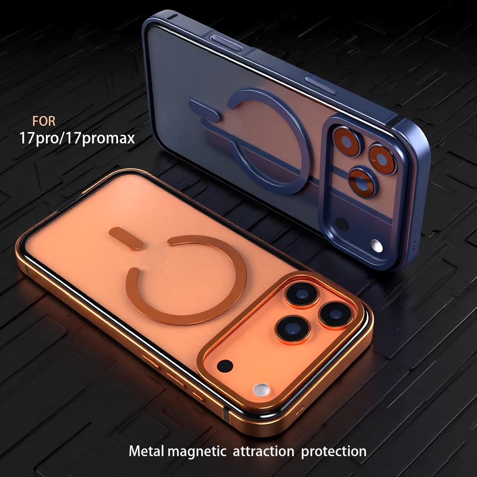 Luxury iPhone Case — High-End Metal Frame MagSafe Cover with HD Acrylic Backplate and Durable Shockproof Protective Design