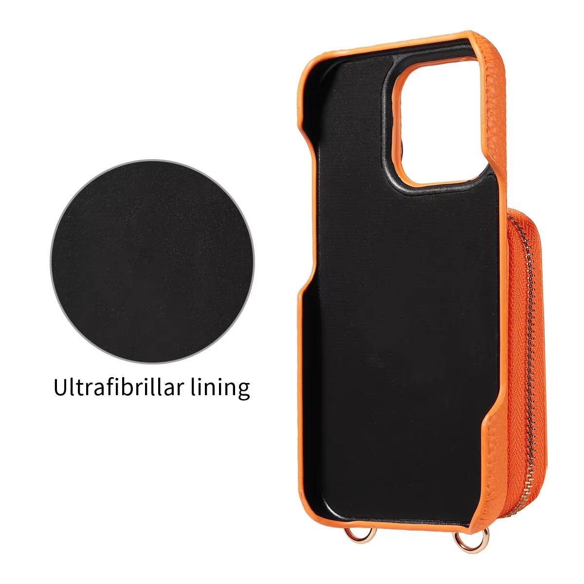 Luxury iPhone Case — High-Quality Faux Leather Crossbody Wallet with Card Slots, Ring Holder, Shockproof Anti-Scratch Full-Protection Design