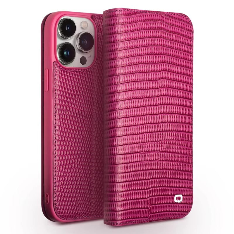 Luxury iPhone Case — Honxury Genuine Leather Flip Cover with Card Slot, Ultra-Slim Protective Design for iPhone 15 Pro Max and Mini
