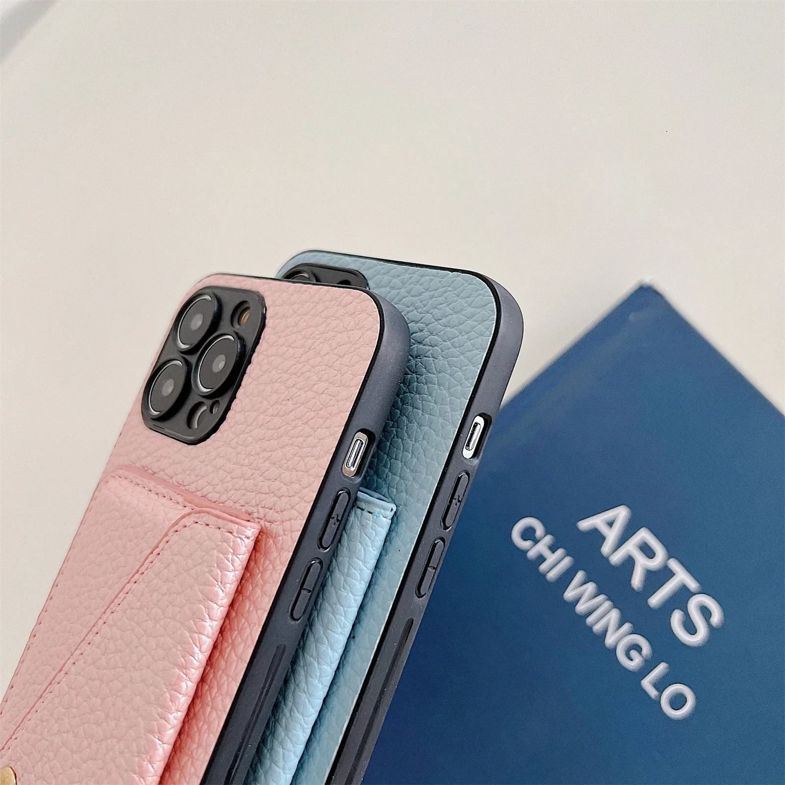 Luxury iPhone Case — Lanyard Crossbody Wallet Cover with Card Holder, Chain Strap Cord, Durable PU Leather Full-Protection Design