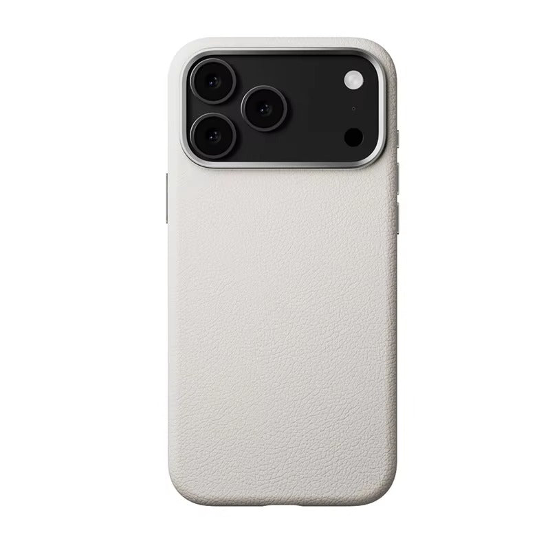 Luxury iPhone Case — Leather Magnetic Cover with MagSafe Charging, Camera Button Access and Full-Protection Artificial Leather Design