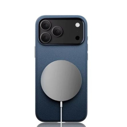 Luxury iPhone Case — Leather Magnetic Cover with MagSafe Charging, Camera Button Access and Full-Protection Artificial Leather Design