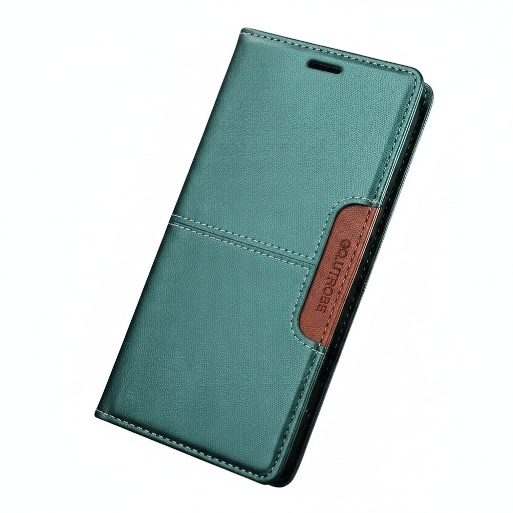 Luxury iPhone Case — Leather Wallet Cover with RFID Protection, Magnetic Card Holder, Shockproof and Anti-Fingerprint Full-Protection Design