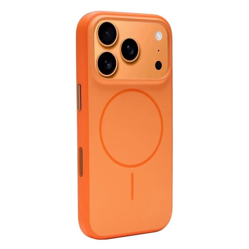 Luxury iPhone Case — MagSafe Frosted TPU+PC Shockproof Cover with Camera Button and Anti-Fingerprint Matte Design