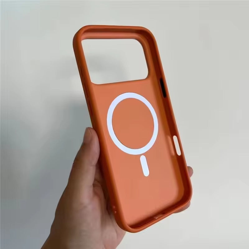Luxury iPhone Case — MagSafe Frosted TPU+PC Shockproof Cover with Camera Button and Anti-Fingerprint Matte Design